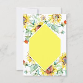 Tomt budget Soliga solrosor bröllop  Inbjudningar