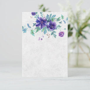 Tomt budget Svampaktig vattenfärg blommig vigsel Inbjudningar