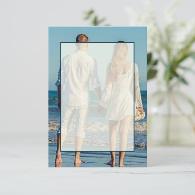 Tomt budgetfoto bröllop inbjudningar (Stående Fram)