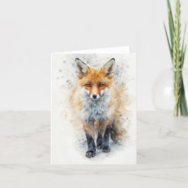 Tomt Cute Fox-kort Helgkort