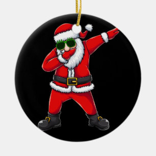 Tomt dabbing julgransprydnad keramik