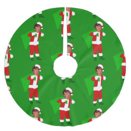 Tomt donald trump roligt julklump julgransmatta borstad polyester