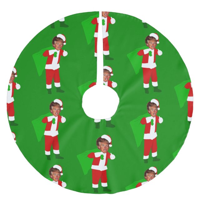 Tomt donald trump roligt julklump julgransmatta borstad polyester (Framsidan)