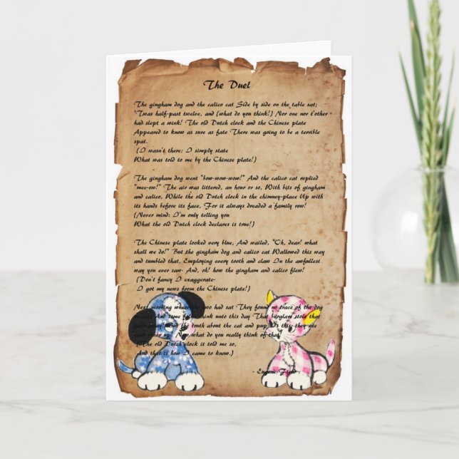 Tomt "duellen" vid kortet för Eugene fälthälsning Kort (Framsida)