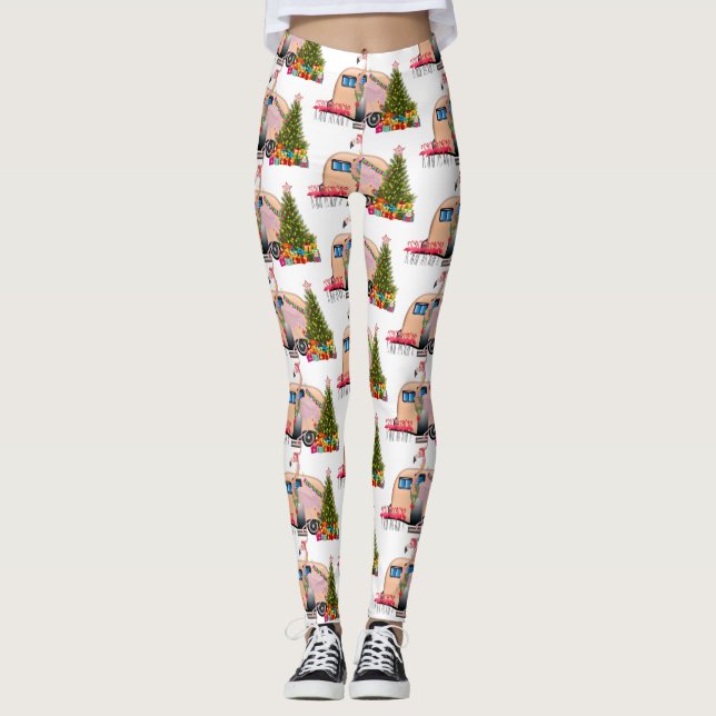 Tomt flamingo-släp leggings (Framsida)