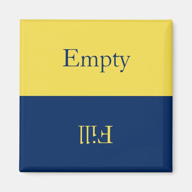 Tomt fyllningsdiskmaskin Reversible Magnet (Framsidan)