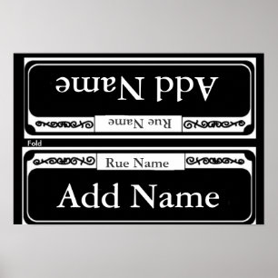 Tomt gatustecken, utklippsmall poster