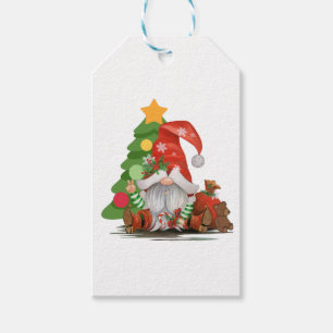 Tomt Gnome - roligt jultomtens magnet Presentetikett