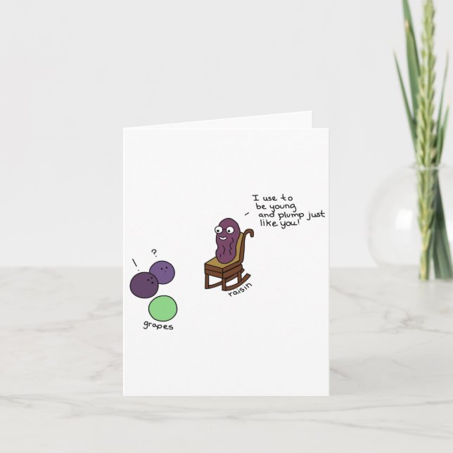 Tomt Grandparent Raisin-kort Kort (Framsida)