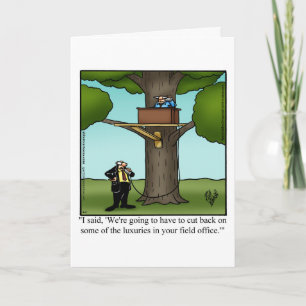 Tomt gratulationskort för arbetsplats Humor Kort