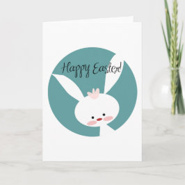 Tomt gratulationskort för Cute Påskhare Helgkort