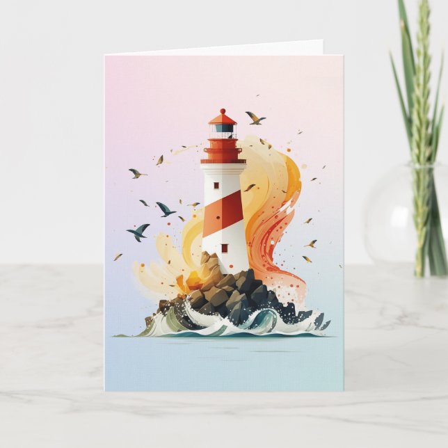 Tomt gratulationskort för fyr tack kort (Framsida)