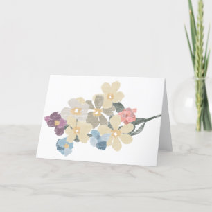 Tomt gratulationskort för Hand plockade Blommigt Tack Kort