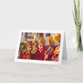 Tomt gratulationskort för tibetanska Munk Kort