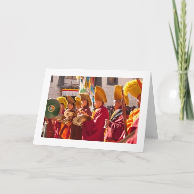 Tomt gratulationskort för tibetanska Munk Kort (Framsida)