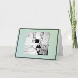 Tomt gratulationskort med roligt foto. kort