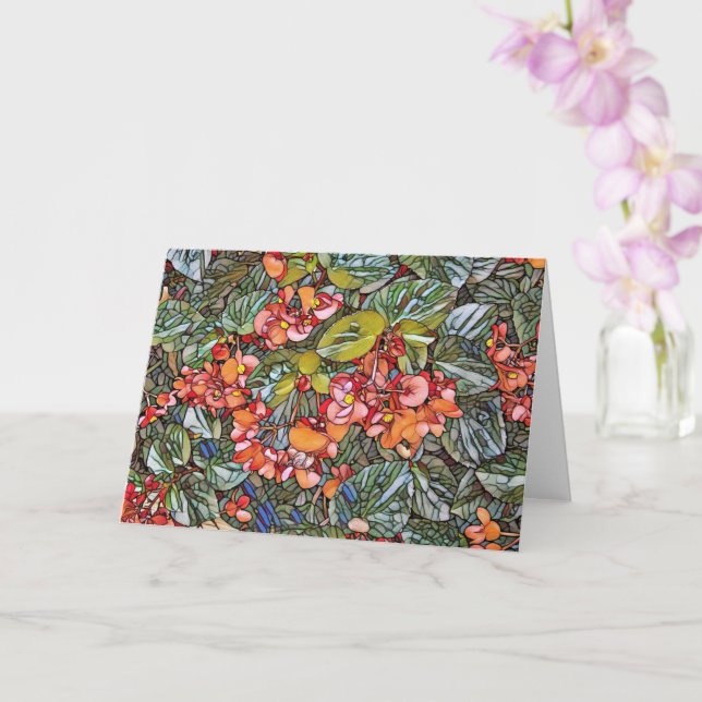 Tomt gratulationskort - SG Begonias Kort (Orkide)