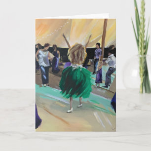Tomt gratulationskort som dansar Bröllop Girl Pain Kort