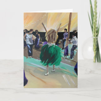 Tomt gratulationskort som dansar Bröllop Girl Pain Kort