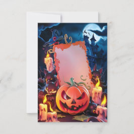 Tomt Halloween-inbjudningskort Inbjudningar