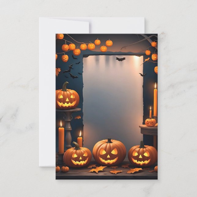 Tomt Halloween-inbjudningskort nr 20 Inbjudningar (Framsida)