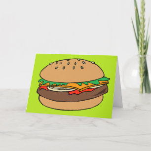 Tomt hälsningkort för hamburgare kort