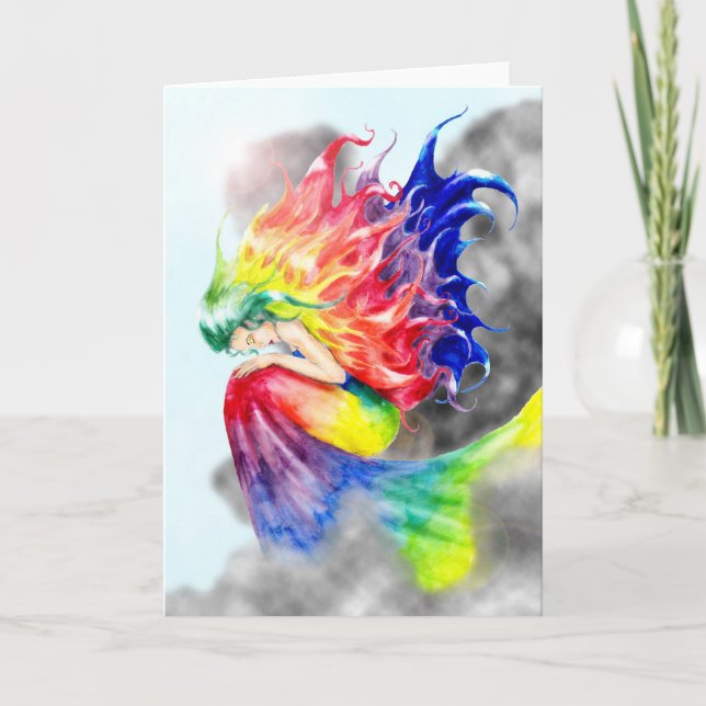 Tomt hälsningkort "för Iris" Kort (Framsida)