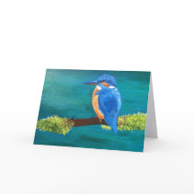 Tomt hälsningkort för Kingfisher