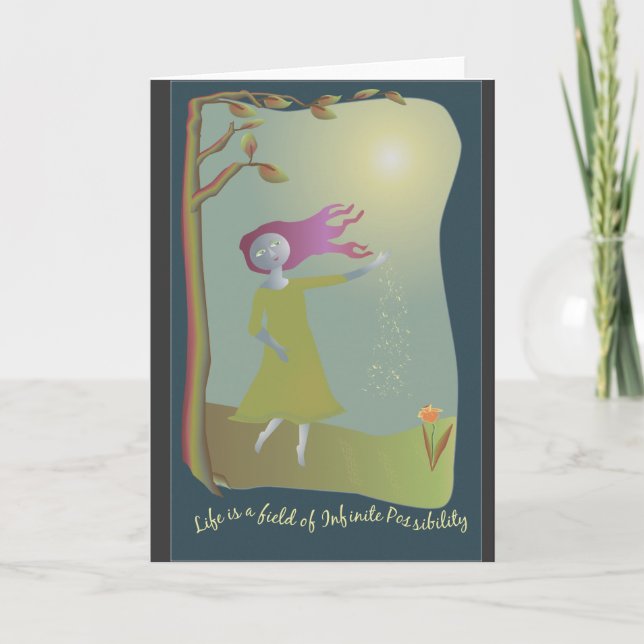 Tomt hälsningkort för oändlig möjlighet kort (Framsida)