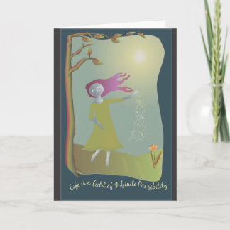 Tomt hälsningkort för oändlig möjlighet kort