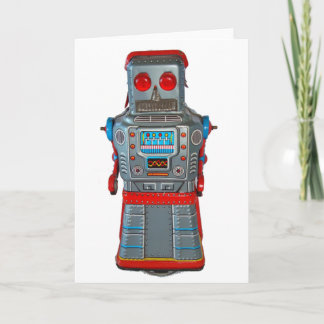 Tomt hälsningkort för Retro robot Kort