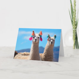 Tomt hälsningkort - Llamas Kort