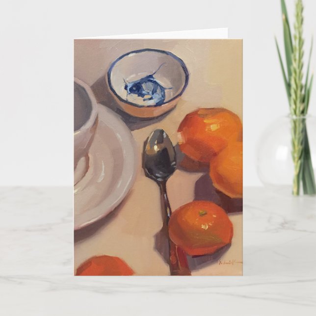 Tomt hälsningkort, original- konst av Sarah Kort (Framsida)