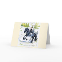 Tomt hälsningkort w/envelope "för Friesian"