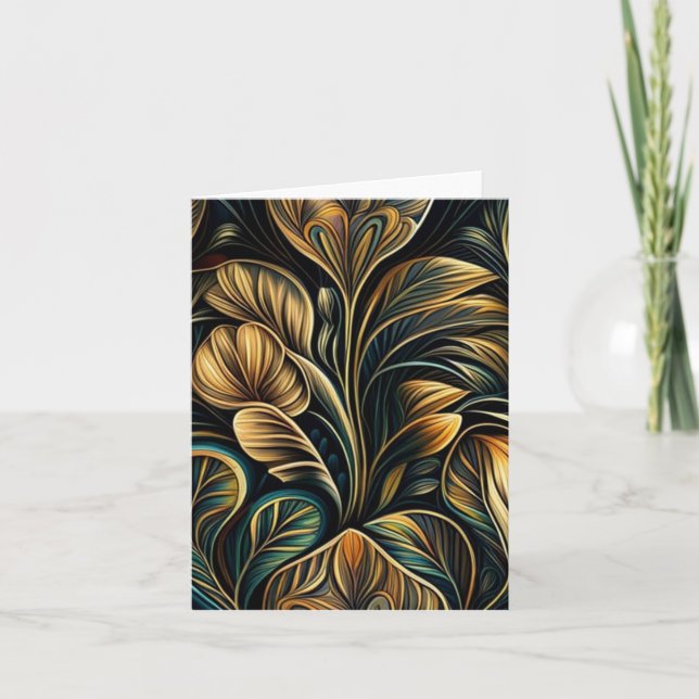Tomt hälsningskort art nouveau 14 kort (Framsida)