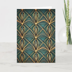Tomt hälsningskort för art nouveau 5 kort