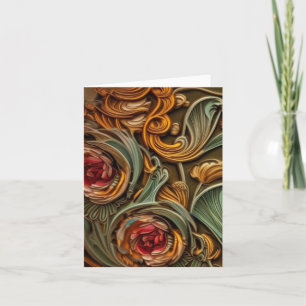 Tomt hälsningskort för art nouveau 6 kort