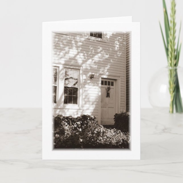 Tomt hälsningskort för höstdörr kort (Framsida)