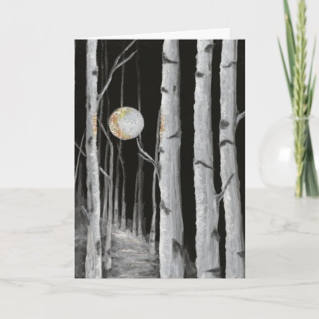 Tomt hälsningskort för träd kort (Framsida)