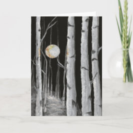 Tomt hälsningskort för träd kort