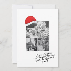 Tomt Hat Red God jul Script Tre foto Julkort