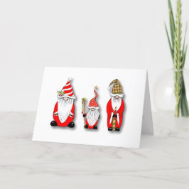 Tomt Helgdag-kort med Gnomes Helgkort