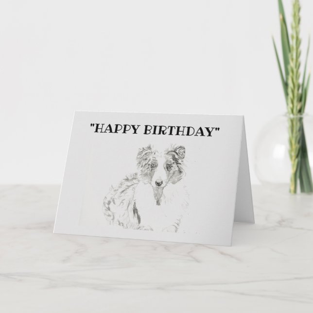 Tomt Hund-kort för Grattis på födelsedagen Kort (Framsida)