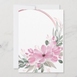 Tomt inbjudningsdesign med kurva och blommor inbjudningar