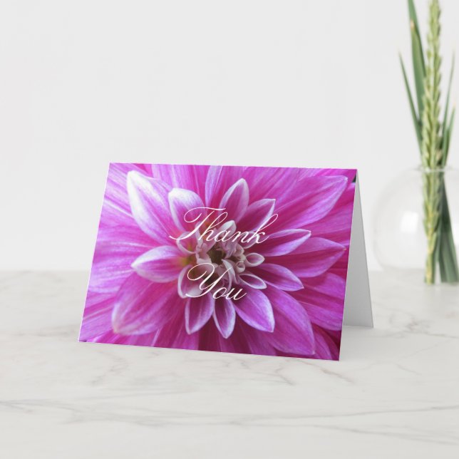 Tomt inre foto för tacklilablomma tack kort (Framsida)