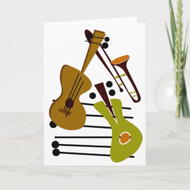 Tomt jazz-kort kort (Framsida)