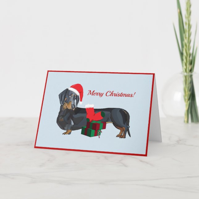 Tomt julkort för Dachshund Kort (Framsida)