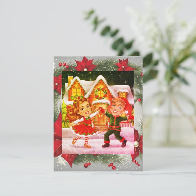 Tomt julkort för Helgdag (Stående Fram)