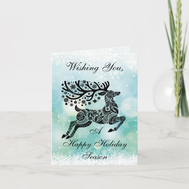 Tomt julkort för Julhelg i Lycklig Helgkort (Framsida)