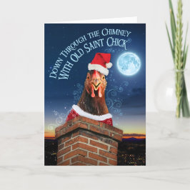 Tomt julkort - gammal Saint-Chick Tack Kort